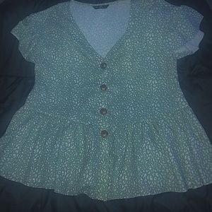 Leopard print v-neck